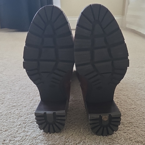 Vince Camuto Brown Leather Heeled Boots - Picture 4 of 5